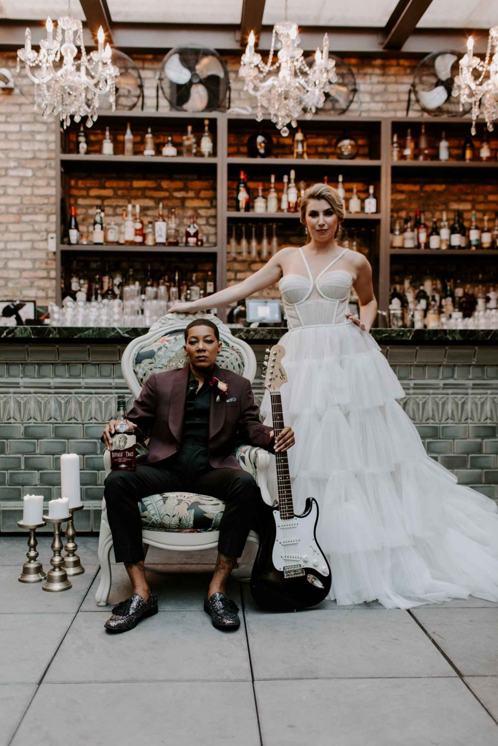 Where Punk Rock Meets Elegance An Edgy Chicago Style Shoot WeddingDay Magazine