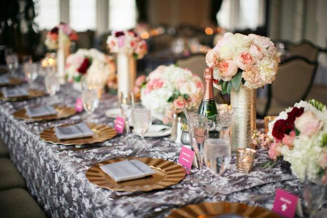 wedding table set up