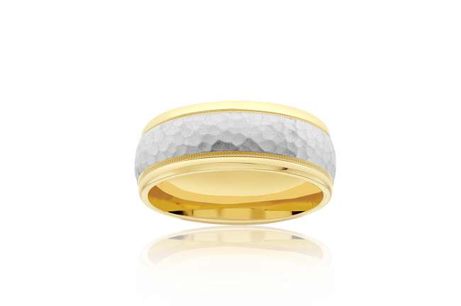 Two-Toned, Textured Wedding Band