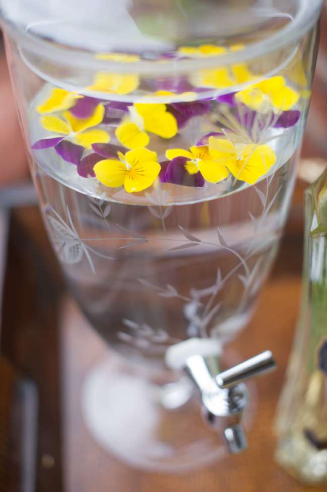 Signature drink with flowers