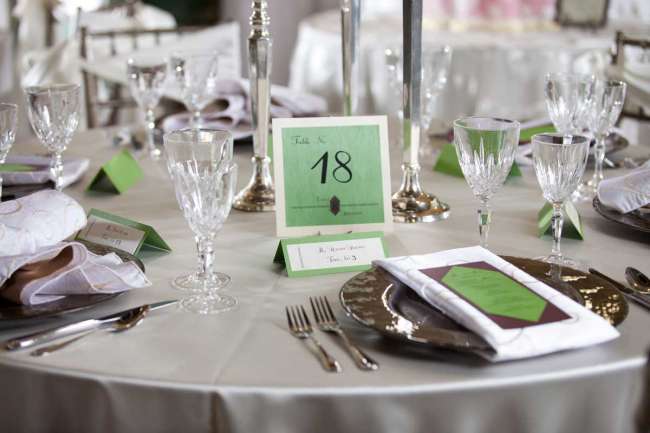 Table Number on Reception Table