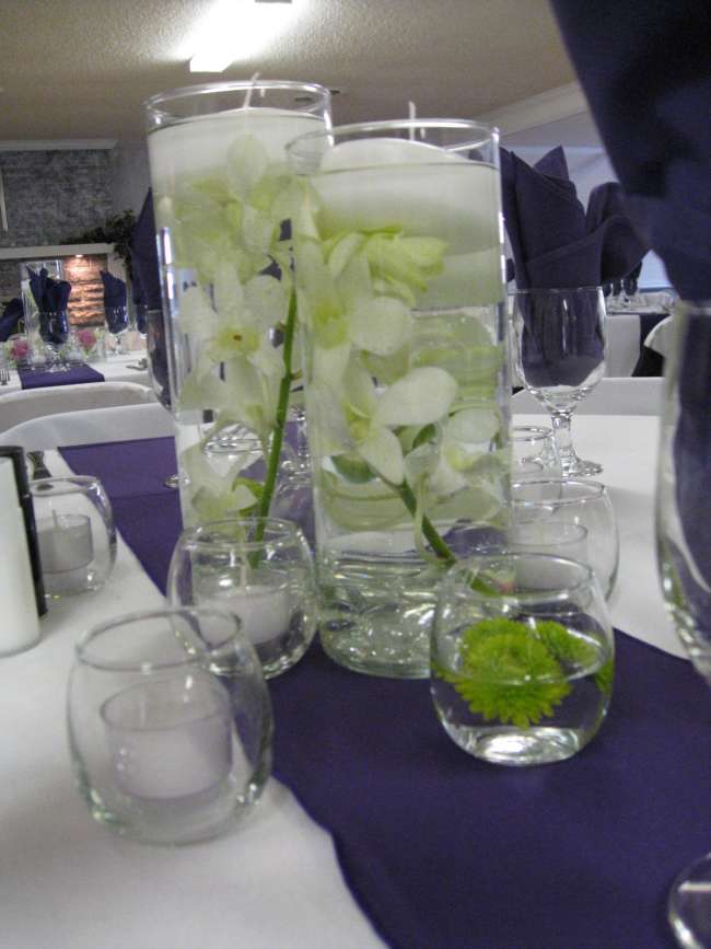Floral & Floating Candle Centerpieces