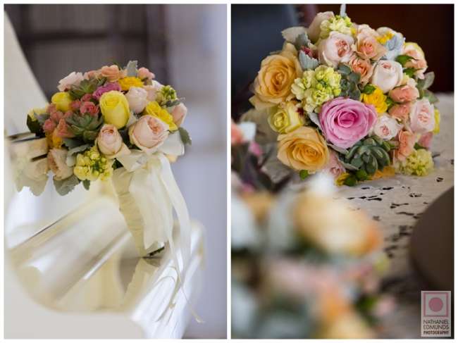 Pink, Peach & Yellow Bouquets