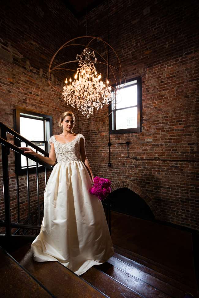 Glamourous Bride in Industrial Venue