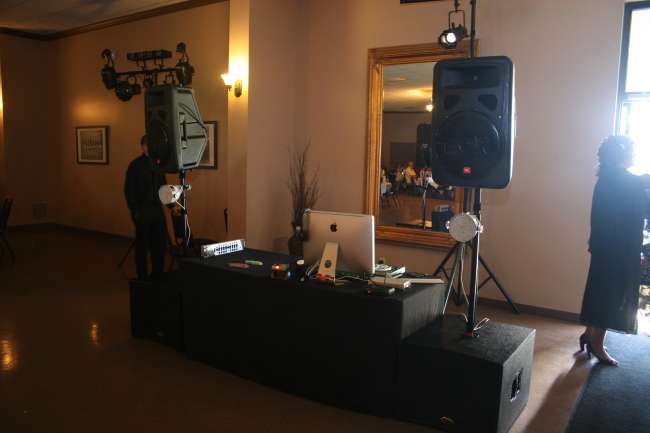DJ set up at reception