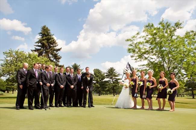 Fore! Bridal Party on the Greens