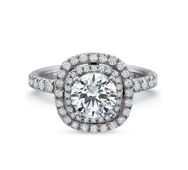 Round, Black Diamond Engagement Ring