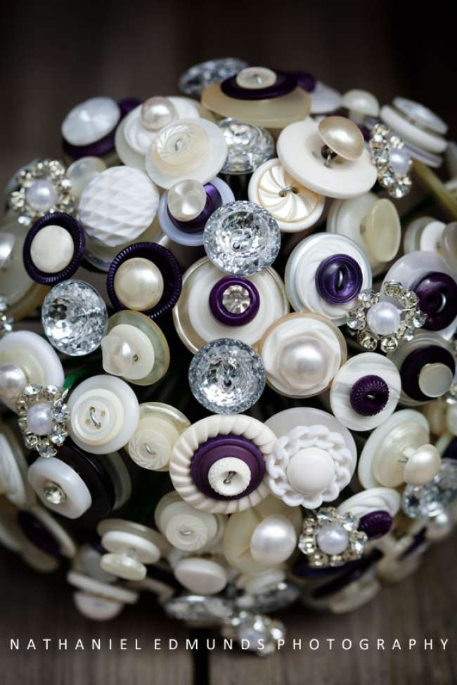 Unique bouquet made of buttons