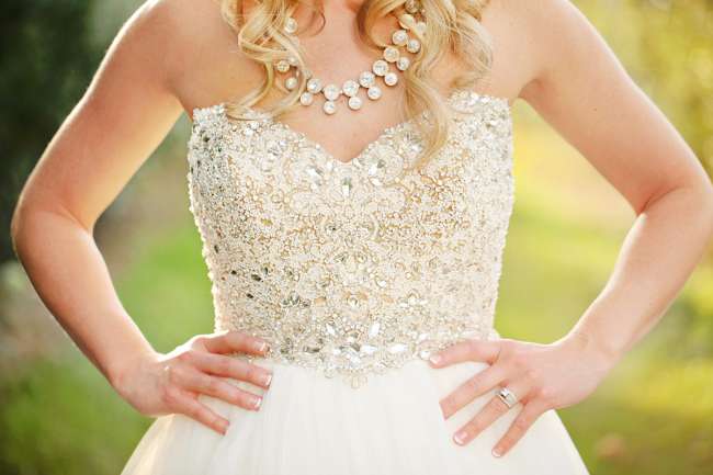 Strapless, Sequined Gown