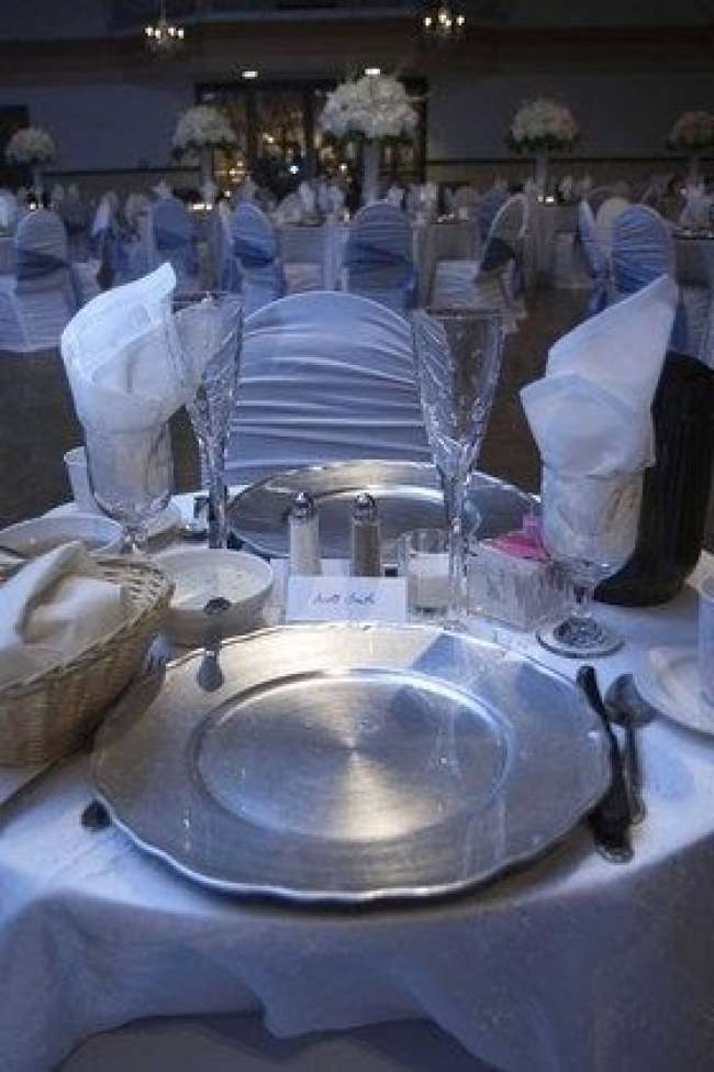 White & Silver Couple's Table