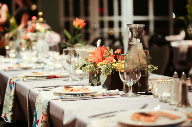 Colorful, Floral Head Table