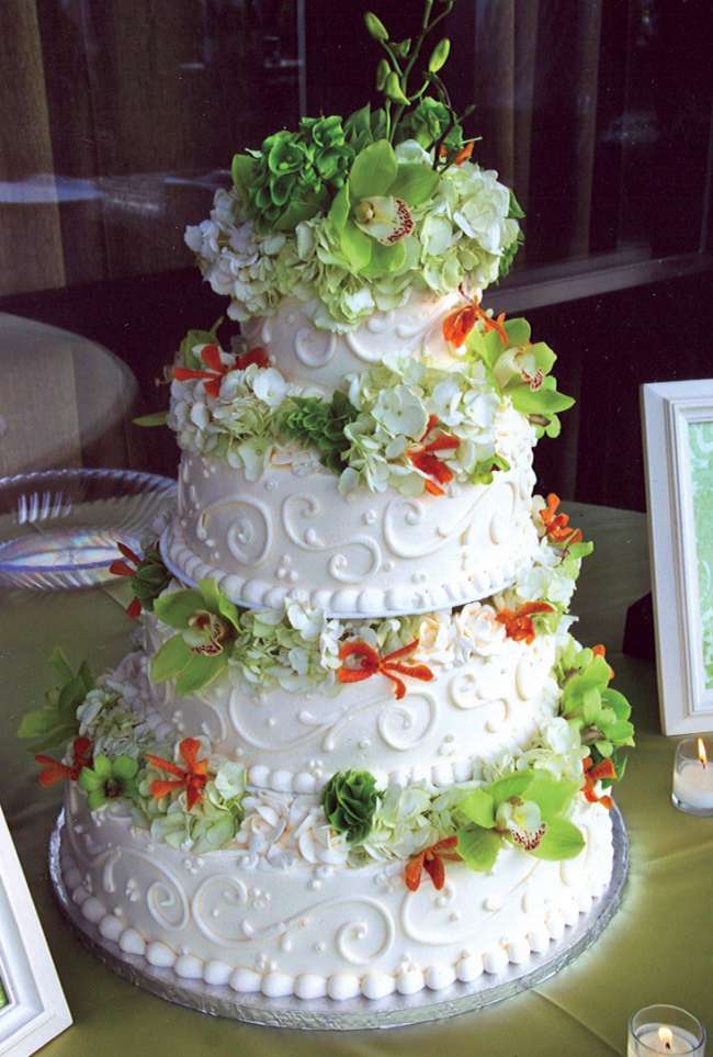 4-Tiered Buttercream Green Cake