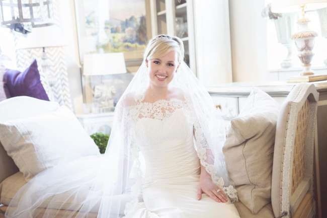 Radiant Bride With Lace Detail