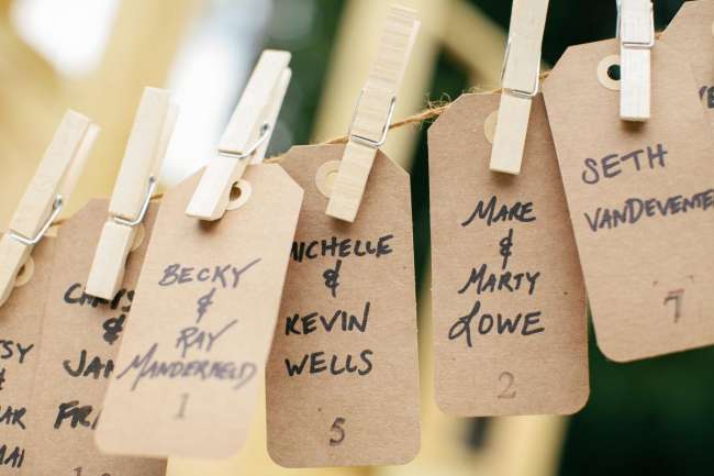 Rustic Place Card Display