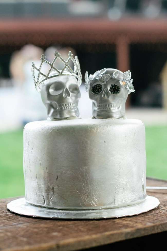 Silver Skull Cake