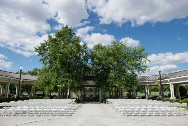 Ceremony Setup in Courtyard